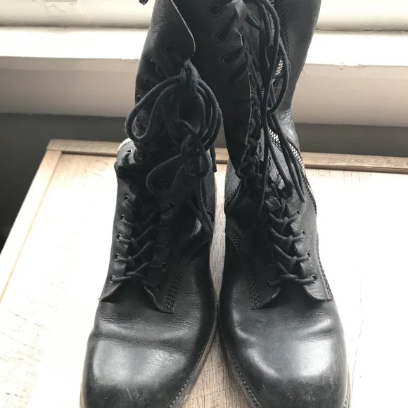 Julius Single Zip Lace Up Combat Boots main image 4